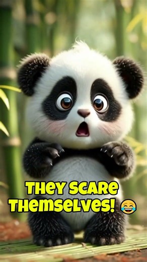 Baby Pandas Sneeze So Loud… They Scare Themselves (and mom)! 🐼😂 #panda #animalfacts
