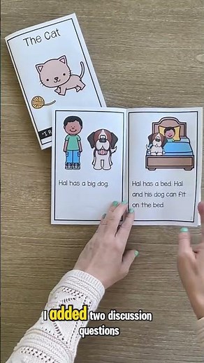 Kindergarten Decodable Books with Fluency, Comprehension & Mini-Book Format