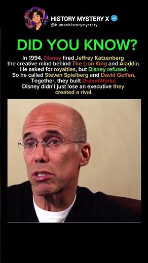 DISNEY FIRED HIM. HE BUILT DREAMWORKS. #history #facts