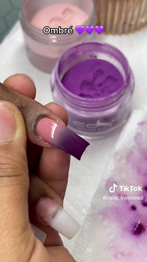 Ombre tutorial 💜💜💜#nailtutorial #nails #nailsartvideos #longnails #whitenails #frenchtipnails #snakenails #3dnailart #nailvideo #nailtok #fypシ゚viral #prettynails #squarenails #ignails #ienailtech #extendonails #freestylenails #planetnails #crossnails #prettynails #snakeskinnails #firenails #nailtrends #nailinspo
