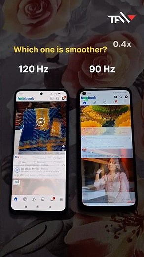 Smoothness Test: 120Hz vs 90Hz Display. #shorts #trend #viral #short #reels #explore #video #tech