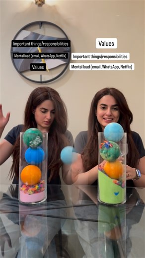 Rabia Najeeb | Clinical Psychologist on Instagram: "What you put in first decides what fits. When values go in first faith, health, relationships, rest, work finds its place. Responsibilities adjust. Even the little things (emails, WhatsApp, Netflix) squeeze in somehow. But when the day fills up with work, noise, and constant pings first, there’s suddenly “no time” left for what matters most. It’s not a time problem. It’s a priority problem. Example: If your value is health, movement goes in fir