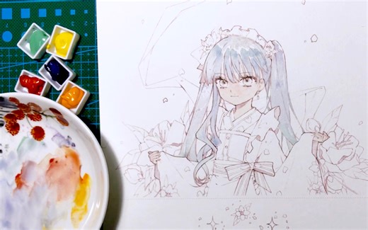 只用五个颜色上色【画大佬的线稿是多么快乐的体验！！！