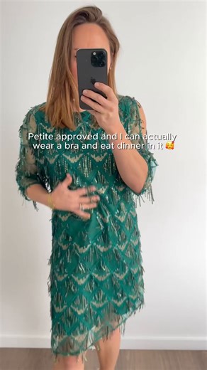 6.6K views · 34 reactions | The Zora Dress is so fun yet still super comfy, we love that this dress dances with you ❤️ A good length, not short and not long and works if you're cuter in stature, and it’s lined. The dancing sequins on it look gorgeous too! x x Shop HERE: vineapparel.com/products/zora-dress Bri wears an 8 and is 163cm x | Vine Apparel | Facebook