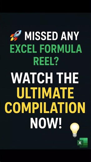 ⚡Missed Excel Formula Reels? Watch the Compilation now!💥#excel #exceltips #excelshorts #exceltricks