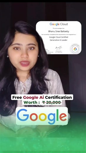 Google Free Gen AI training with Certificate and Free Swags 🎁 #google