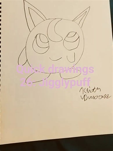 Just me trying to draw a Jigglypuff from pokemon. #art #drawings #pokemon #shorts