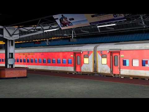 WAP7 LHB RED TRAIN NIGHT JOURNEY | BUMPY RAILROAD | Train Simulator | Railworks | NTG GAMING