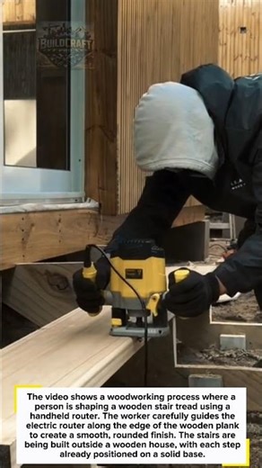 Smooth Wood Stair Finishing with Router #woodworking #DIY #carpentry