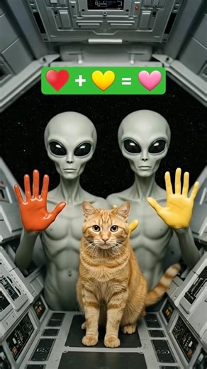 Cat Teaching Aliens the Aka Kiro Pinku Dance Trend 🐱👽 | Viral Moves