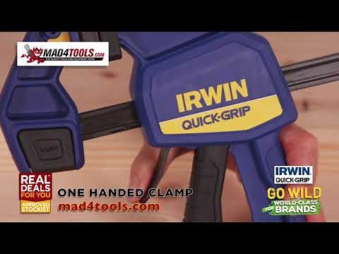 One Handed Bar Clamp Spreader 300mm / 12" Quick-Grip Quick-Change Irwin Demo