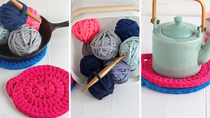 76K views · 1.4K reactions | Learn how to crochet a quick and easy tea kettle trivet. This project works up fast with t-shirt yarn and makes a great gift. Find the written pattern at Winding Road Crochet Blog. | Winding Road Crochet | Facebook