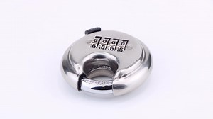Keyless Heavy Duty Resettable Warehouse 70mm Stainless Steel Discus Keyless Circle Digital Combination Disc Padlock