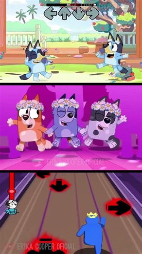 FNF Music Dash Bluey VS Mackenzie Can Can #blue #mackenzie #shorts