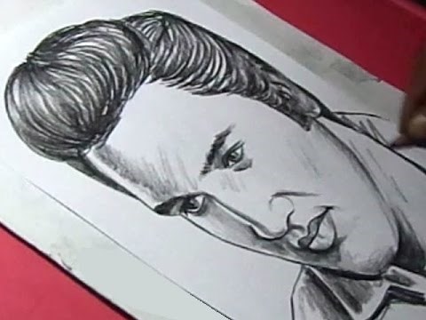 How to Draw American singer and actor Elvis Presley Drawing