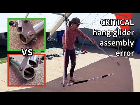 Safety notice: Hang glider control frame assembly
