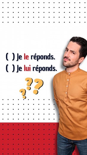 Guillaume Posé - professeur de français en ligne on Instagram: "Avec les verbes de communication comme : 🔹RÉPONDRE 🔹DEMANDER 🔹PARLER 🔹DIRE 🔹TÉLÉPHONER qui se construisent avec la préposition "À" + une personne, on doit utiliser le pronom complément indirect "LUI". Donc on dira : ✅ Je lui réponds. 👉 Parce que je réponds À quelqu’un. Et les pronoms compléments indirects sont : me te lui nous vous leur Maintenant, complète cette phrase : Je téléphone à mes parents. Je ___ téléphone. 😀💬 Écri