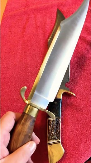 Two Unbelievable Big Bowie Knives! #cutlery #blade #bowieknife #fixedblade #edcknife #edc #damascus