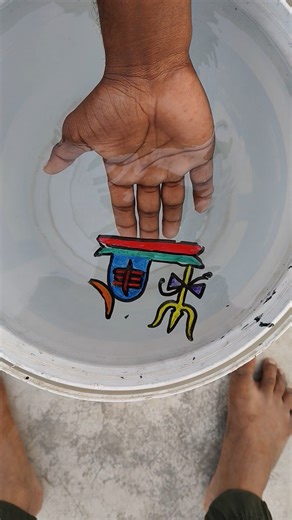 Wow nice shivling drawing on hand 👏 using magic 🪄✨ pen #crazy #shorts