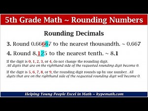 5th Grade Math Review (Rounding Decimals)