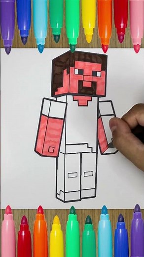 Come Colorare #steve di #minecraft - Tutorial per #bambini - #disegni da colorare