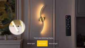 Battery Operated Wall Sconce Set of 2, 3000K-6000K LED Dimmable Battery Wall Sconces with Remote Control, USB Rechargeable 31.4 inch Black Wireless Wall Lights for Living Room, Bedroom, Staircases