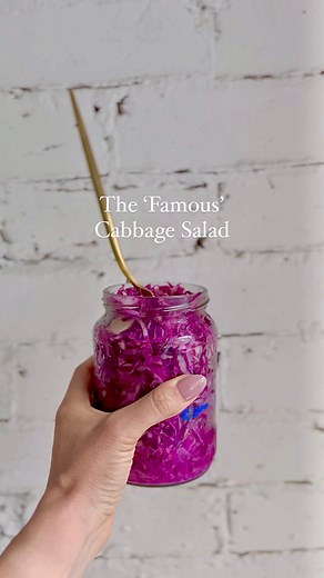 Alice Nicholls on Instagram: "There is NO dish of any type that has come close to being made or loved as much as the raw cabbage salad we’ve shared over @gather.ed.community. The wildest thing is how many toddlers and kids love this too. And for those of you focused on maintaining stable glucose, this is an excellent side dish to eat with a meal. The acid in the dressing tells the muscles to absorb glucose from the meal meaning it doesn’t dump into your blood stream as fast. Raw cabbage, sliced