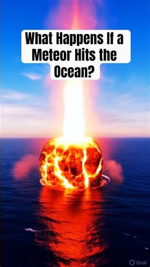 What Happens If a Meteor Hits the Ocean? #shorts #reels #meteor #space #science