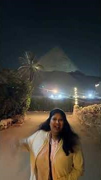 The great Giza pyramid night view world wonder ❤️❤️#englandthamizhachi