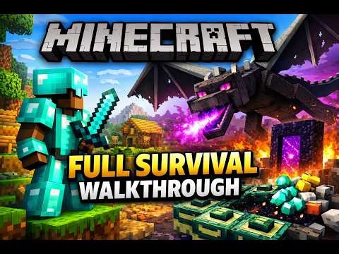 Minecraft PS5 Pro: Full Game Longplay - From Start to Ender Dragon (4K 60fps)