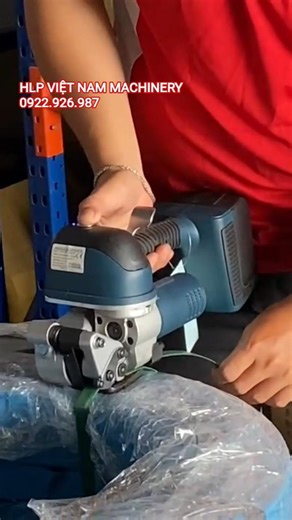 Máy đóng đai nhựa dùng Pin và Dây đai PET #maydongdai #strappingmachine #thietbidonghang