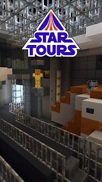 Star Tours in Minecraft Disney Land #minecraft #minecraftbuilding #themepark #disneylandpark