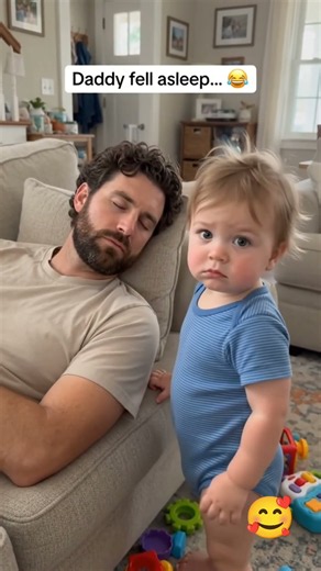 Daddy Wouldn't Wake Up... So Finn Tried Everything 😂😭 | Cutest Baby Moment #Shorts