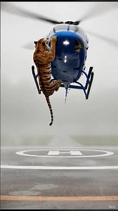 😱Tiger🐯Jumpon🚁Helicopter🥰#shorts#ytshorts#youtubeshorts#viral#reels#shortsfeed#explore#trending#wild