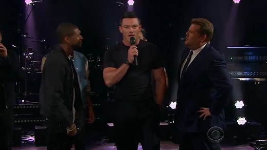 Can’t believe this The Late Late Show with James Corden Riff-Off was five years ago! Usher and James Corden....Who could I take on next???! 🤔 | Luke Evans