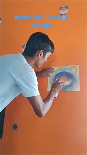 Water Ball Texture Design 🏠 #short#housepainter#homedecor