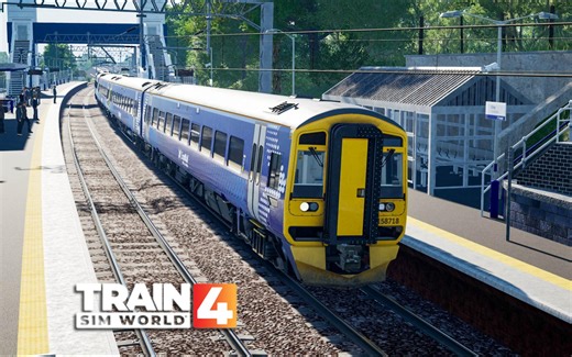 《模拟火车世界4》从格拉斯哥皇后街站出发中途停靠福尔柯克 - BR Class 158 | Train Sim World 4