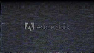 VHS effect. A television screen exhibiting digital pixel noise with a VHS effect. Depicting challenges related to the video signal of 80s TVs and interference on the screen. 80s, 90s.