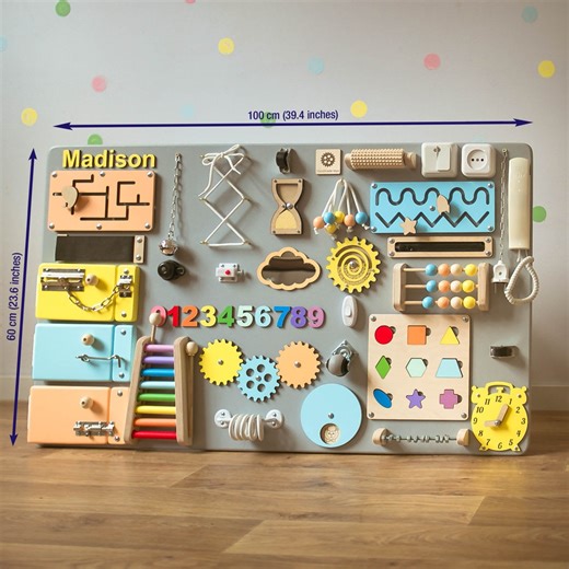 Activity Board, Activity Panel, Sensory Wall, Educational Toy, Busy Board, Fidget Toy, Montessori Gift, Large Busy Board, Montessori Toys - Etsy