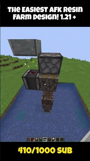 Easiest AFK Resin Farm for Minecraft 1 21+ Tutorial 🪵✨ #minecraft #Tutorial #shorts