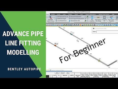 Tutorial Bentley AutoPIPE - Advance Pipe Line Fitting Modelling