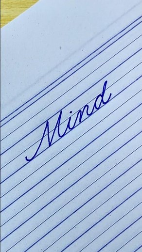 “Mind” How to write in English cursive writing | Daily usable words | Cursive handwriting practice