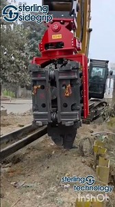 Sterling Multi-Sidegrip pile driver SG40 for 35-52 ton excavators #sterlingtechnology