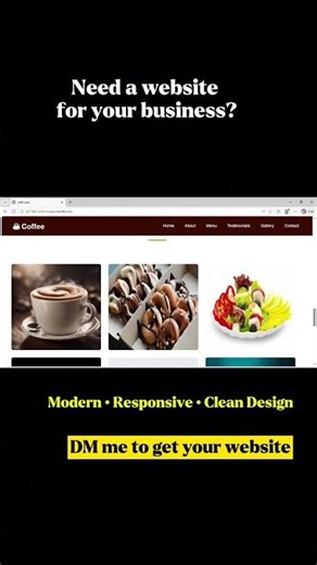 coffee shop website #webdevelopment #shorts #coding #modernwebsite #responsivewebsite