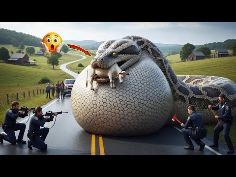 Courageous Rescue Team Fights Giant Python to Save Innocent Cow 🐍