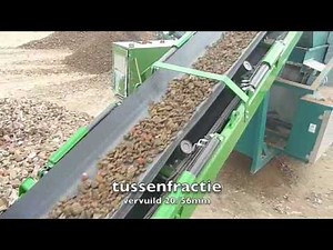 zeefmachine en windzifter voor het reinigen van vervuild betonpuin