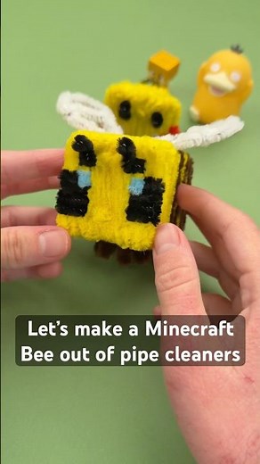 Making a Minecraft Bee out of pipe cleaners! #minecraft