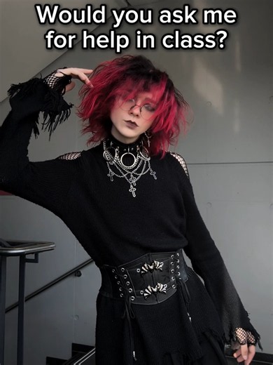 I can't even read my own notes tho 🖤✨ . . . . . . . . #alternative #gothstyle ##feminineboy #school #altfashioninspo