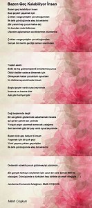 Bazen Geç Kalabiliyor İnsan Şiiri - Melih Coşkun