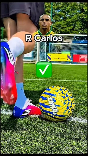 How to Curve the Ball Like Roberto Carlos! ⚽🔥 #Shorts